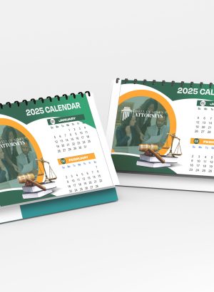 Horizontal Desk Calendar Mockup